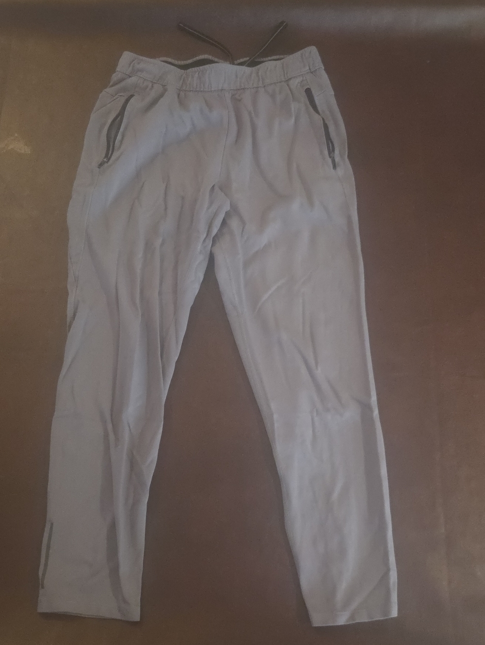 Athletic Works Gray Men's Jogger Sweatpants with Zipper Pockets